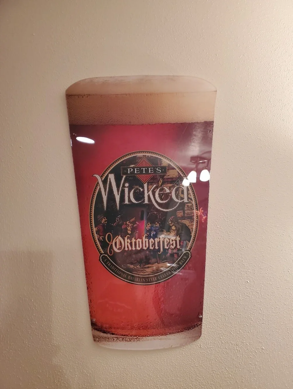 4 Vintage Pete's Wicked Signs Strawberry Blonde, Summer, Oktoberfest & Winter